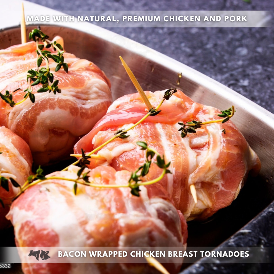 Bacon Wrapped Chicken Breast Tornadoes