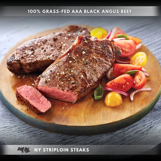 Steaks de contre-filet de New York nourris à l'herbe (8 oz)