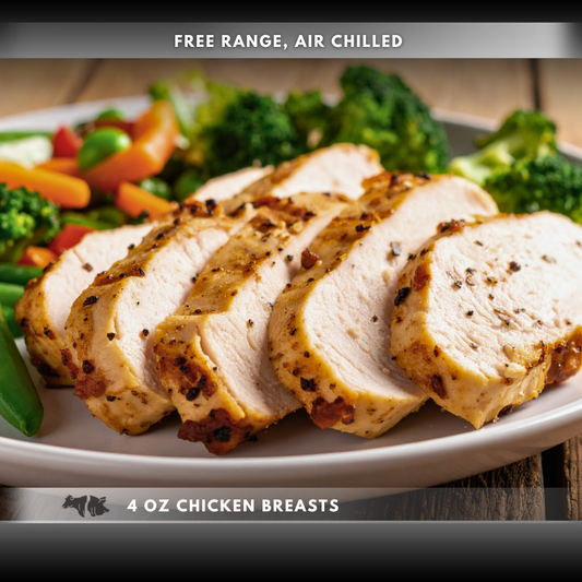 4 oz Boneless Skinless Chicken Breast (Free Range)