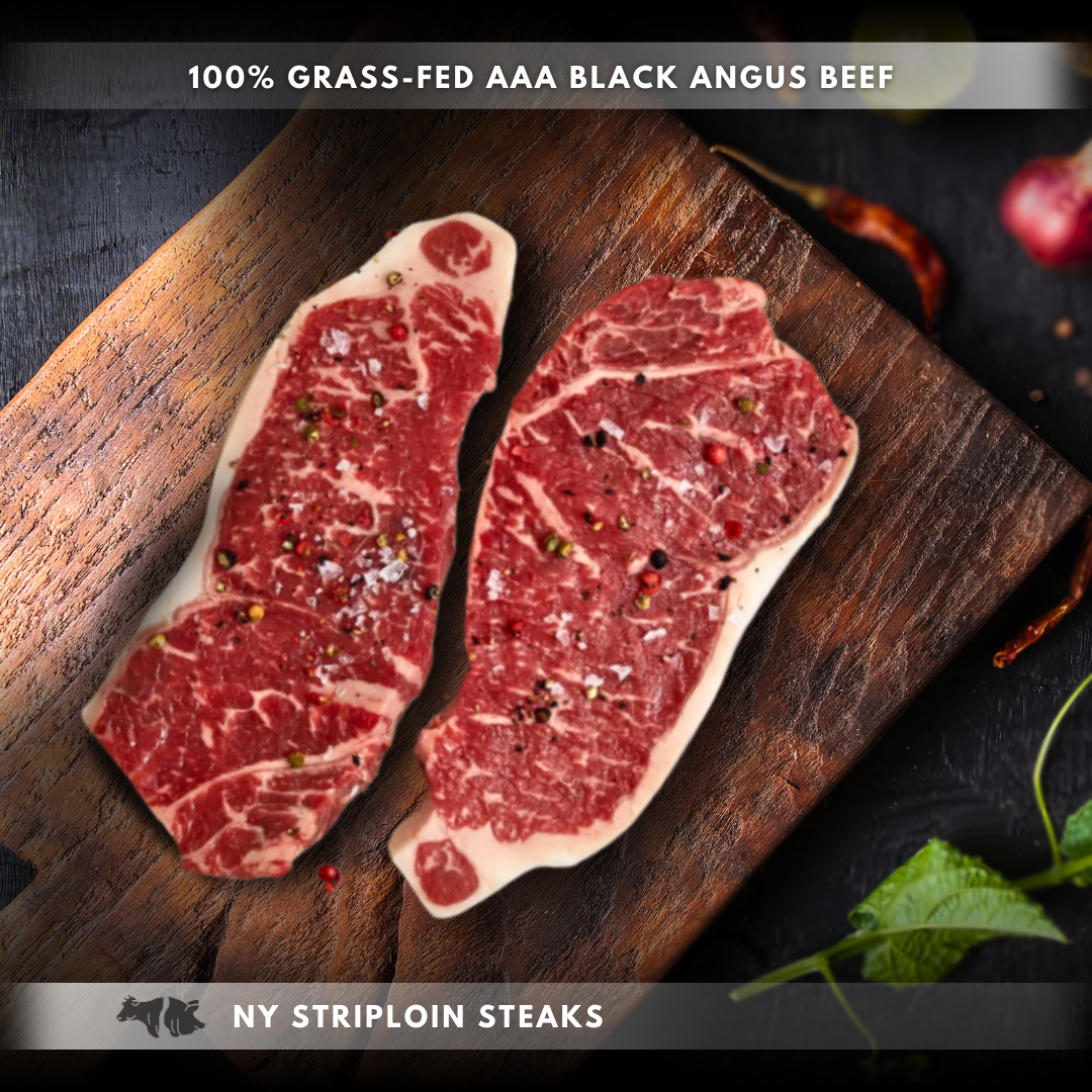 8oz NY Striploin Steaks (Grass Fed)