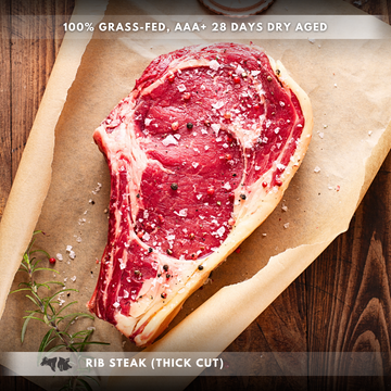 Steak de côte à coupe épaisse (nourri à l'herbe)